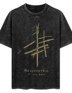Neanderthal Cave Art Texted T-Shirt Festival Casual Short Sleeve - Aliexpress - FashionsVida