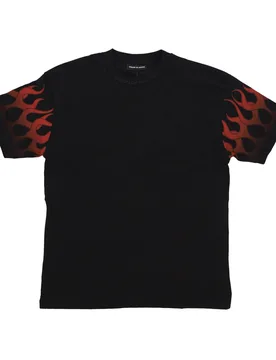 Maglietta Uomo Flames Tee Black/red - VISION OF SUPER - FashionsVida