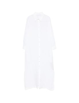 Linen Dress Shirt with Long Sleeves and SiOF Slits - Size 38