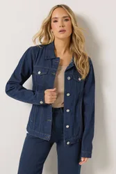 Tall Denim Jacket - Blue - Size: 8