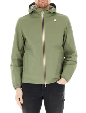 Giubbino con cappuccio VERDE OLIVA M - K-way - FashionsVida