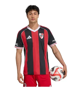 T-shirt à Manches Courtes Loin River Plate 25/26 Black / Team Power Red 2 2XL - Adidas - FashionsVida