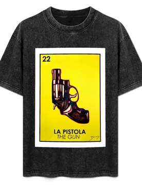 La Pistola - The Gun - Loteria T-Shirt Fashion Graphic Tee for Men - Aliexpress - FashionsVida