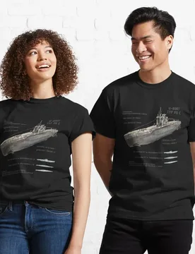 Naval U-Boat Type VII C Submarine T-Shirt Short New 100% Cotton Sleeve Casual O-Neck Mens T-shirt Size S-3XL - Aliexpress - FashionsVida