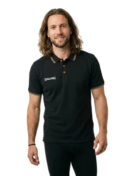 Polo à Manches Courtes Essential Black / Silver Grey L