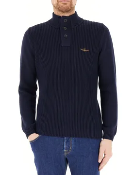 Maglione con bottoni BLU NOTTE XXL - Aeronautica Militare - FashionsVida