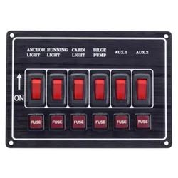 Horizontal Switches Panel Black One Size unisex