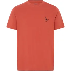 M-bhkaz small logo ss emb tee camiseta manga corta hombre Rojo (L)