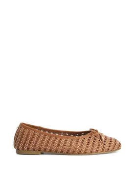 Women's 'Hypnos' Ballet Pumps in Brown Size: 3 - Brown - Size: 3 - Dune london - FashionsVida