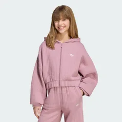 HOODIE LOOSE PADDED RIB ZIP 11-12A Magic Mauve