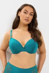 Women's Underwire T-Shirt Bra in Teal Size: 48D - Teal - Size: 48D