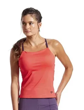 Izumi Maglietta Senza Maniche Prospect Built-in Bra Medium Support Heirloom Grow - Pearl - FashionsVida