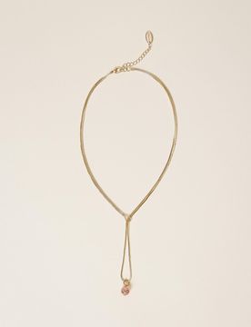 Collier choker avec pierre et logo