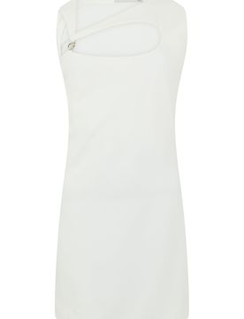 Elegant Sleeveless Mini Dress with Wide Neckline