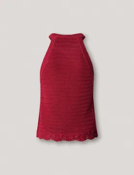 Top de mujer crochet cuello halter - Pepe Jeans - FashionsVida