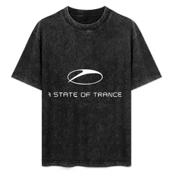 A State Of Trance T-Shirt Basic Solid Color Short Sleeve Cotton Top