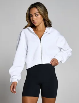 Sudadera corta con capucha y cremallera integral Basics para mujer de MP - MyProtein - FashionsVida