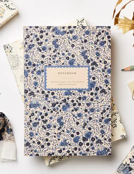 Heirloom Wild Aster Print Flat Notebook - One Size - Lily and Lionel London Limited - FashionsVida