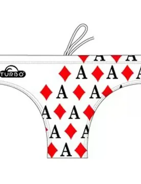 Ace Of Diamons Swimming Brief White / Red 7-8 Years Boys - TURBO - FashionsVida