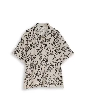 Shortsleeve linen mix shirt female