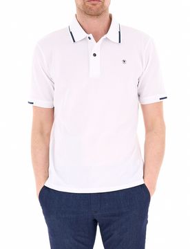 Polo misto cotone BIANCO XL