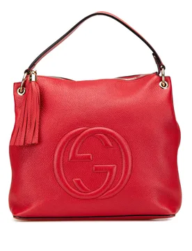 Large Pebbled Calfskin Soho Convertible Hobo - Gucci - FashionsVida