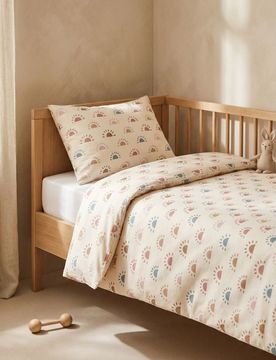 Set di biancheria da letto in cotone con motivo sole - multicolor