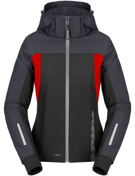 Giubbotto Moto Donna HOODIE H2OUT II LADY Nero Antraci taglia 2X