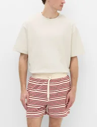 Cotton Rich Variegated Stripe Shorts Paprika male