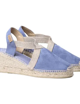 Pons Espadrilles Compensées Tona Indigo EU 39 - Toni - FashionsVida