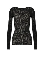 Camiseta de manga larga INFINITE ROSE NET negra negro L