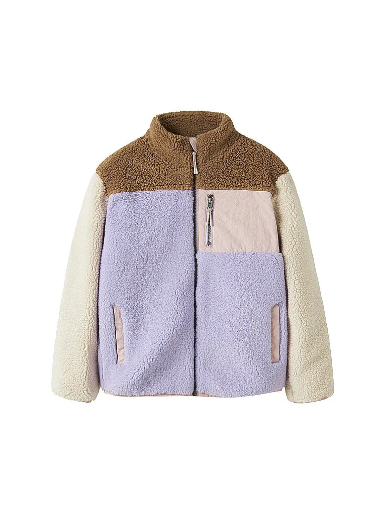 Giacca da bambina effetto pelliccia NBFMACEY viola 146 - Name it - FashionsVida