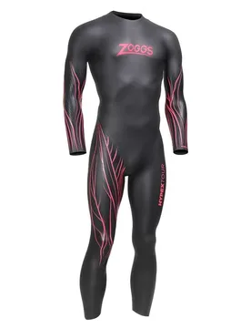Hypex Tour Long Sleeve Neoprene Wetsuit Black / Red XS Men - Zoggs - FashionsVida