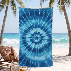 Pieza Toalla de playa con degradado azul y blanco, esencial de playa, decoración de vacaciones y baño, súper absorbente, adecuada para baño, natac
