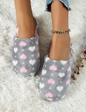 Pantuflas casuales de otoño/invierno, pantuflas de interior de moda para mujeres, pantuflas de dormitorio para mujeres, pantuflas esponjosas