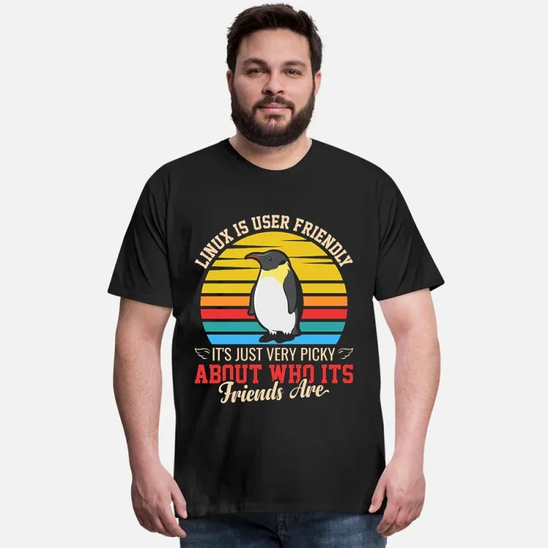 Linux is user-friendly - Cloud Computing Funny Developer Gift t-shirt for Software Engineer Graphic clothes All size Tops - Aliexpress - FashionsVida