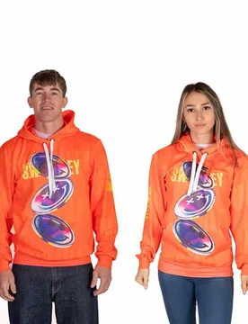 Sweat à Capuche S.w.smiley Sensoral Shimmer Orange S Homme - OTSO - FashionsVida