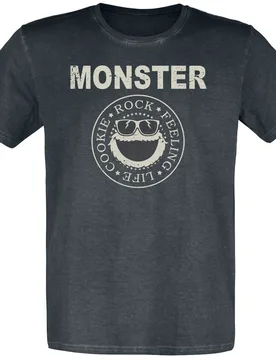 T-Shirt - Monster Rock - L bis 5XL - für Männer - Größe 3XL - schwarz - EMP exklusives Merchandise! - Männer - male - Sesamstraße - FashionsVida
