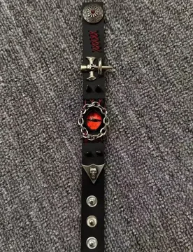 Europe and America Artificial Leather Rivet Rivet Invisible Inlaid Red Devil Eye Bracelet UNISEX Halloween Happy Party Bracelet - Aliexpress - FashionsVida