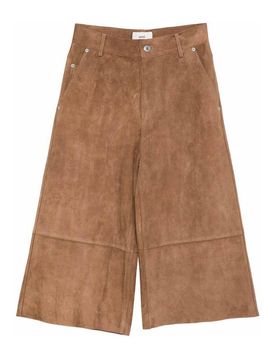 Pantaloni in pelle scamosciata