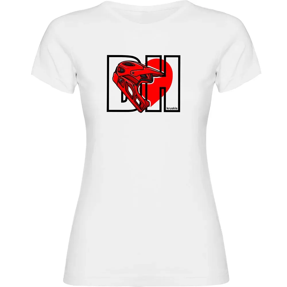 Maglietta A Maniche Corte I Love Downhill White - Kruskis - FashionsVida