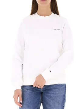 Felpa girocollo BIANCO L - Tommy hilfiger - FashionsVida