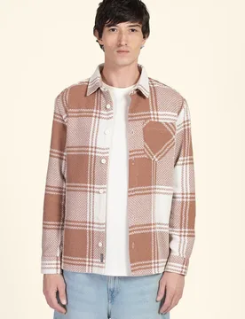 Mens Large Check Overshirt - - Size: L - Larsson & Co - FashionsVida