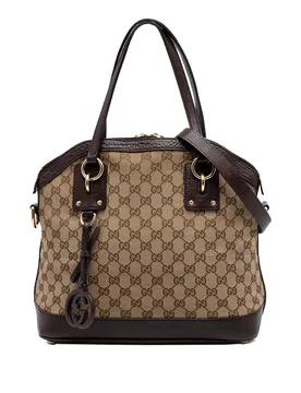 Medium GG Canvas Charm Dome Satchel - Gucci - FashionsVida