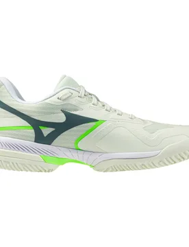 Wave Exceed Court Padel Shoes Phantom Green / White / Glowing Apple UK 6.5 - Mizuno - FashionsVida