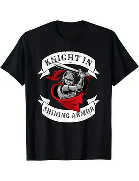 Featuring a Knight in Shining Armor Design,Templar Knight Sword design-100% cotton O-neck short sleeve printed men's T-shirt - Aliexpress - FashionsVida