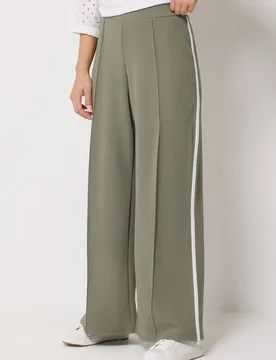 Women's Petite Pintuck Trousers in Light Khaki Size: 10 - Light Khaki - Size: 10 - M&Co - FashionsVida