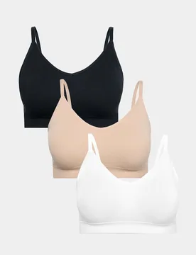Pk Seamless Non Wired Bralettes Black Mix female - M&S - FashionsVida