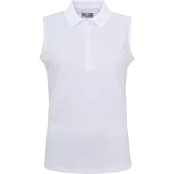 Polo Knit, ärmellos, weiss xl