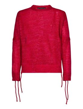 Girocollo In Mohair Magenta